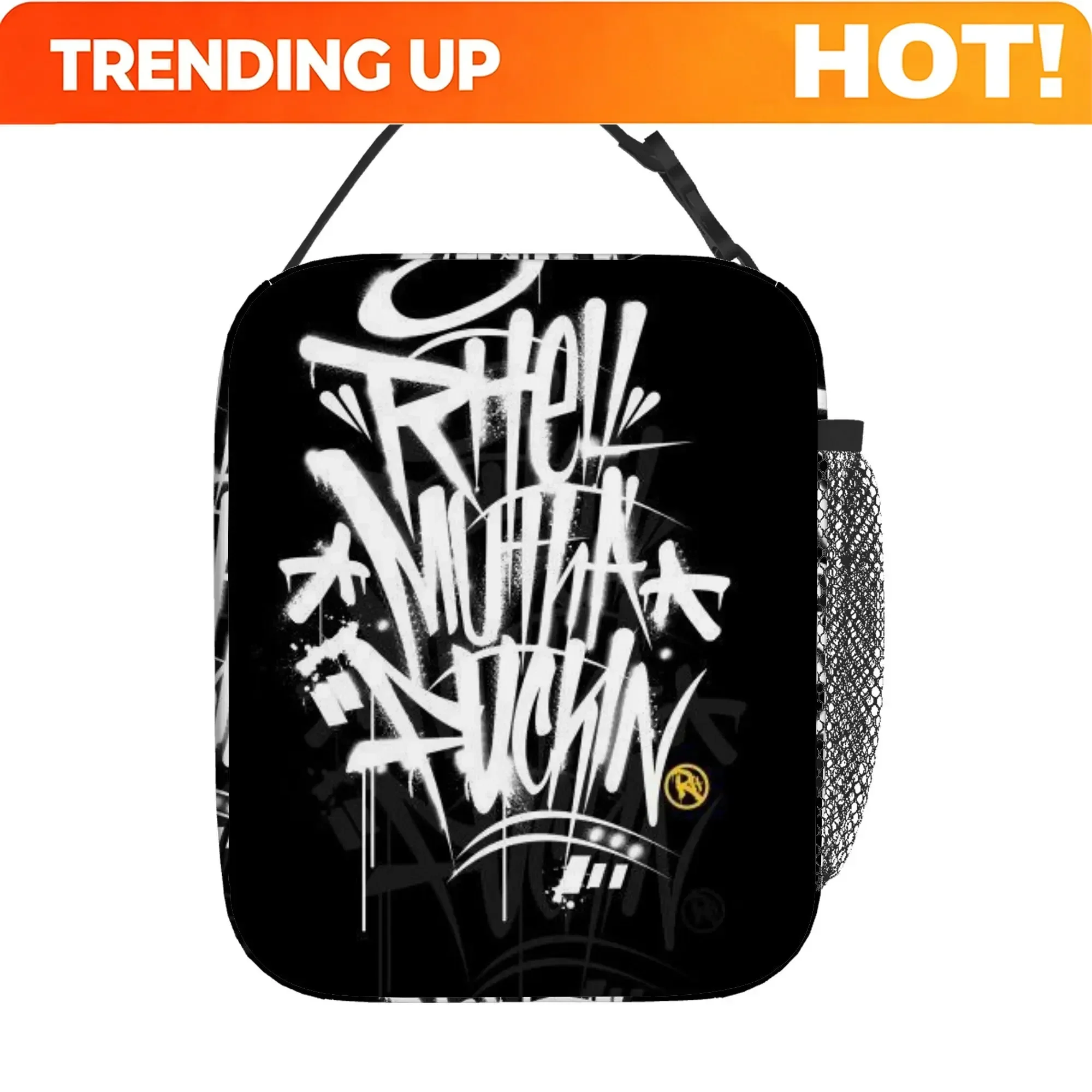 Custom Bag Custom 1pc A Thermal Bag Featuring A Graffiti Art Design. This Insulated Bag Is Not Intended For Direct Food Contact