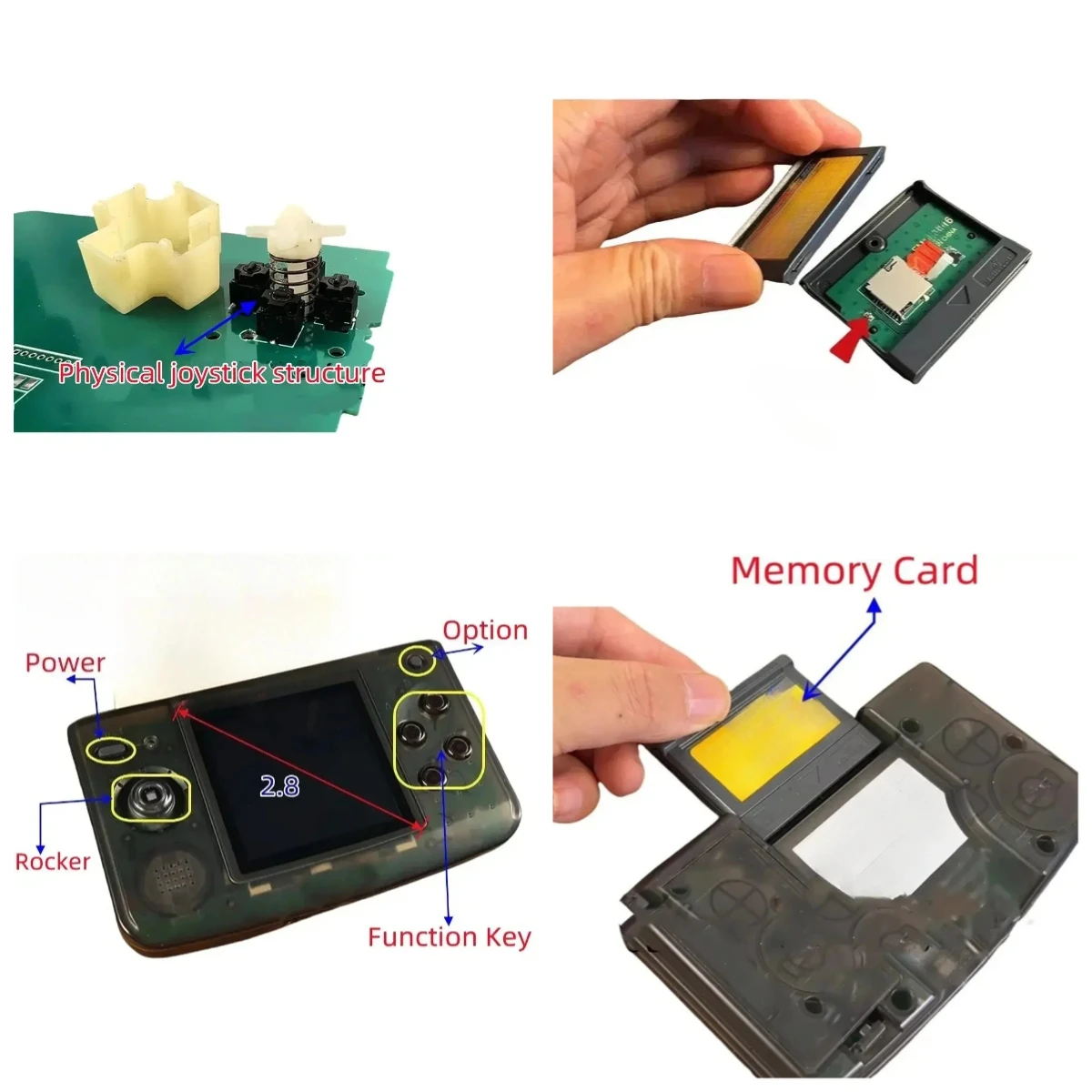 NGP Handheld NGPC Game Console for Retro Gaming Portable Classic Video Game Players with TF Cartridge