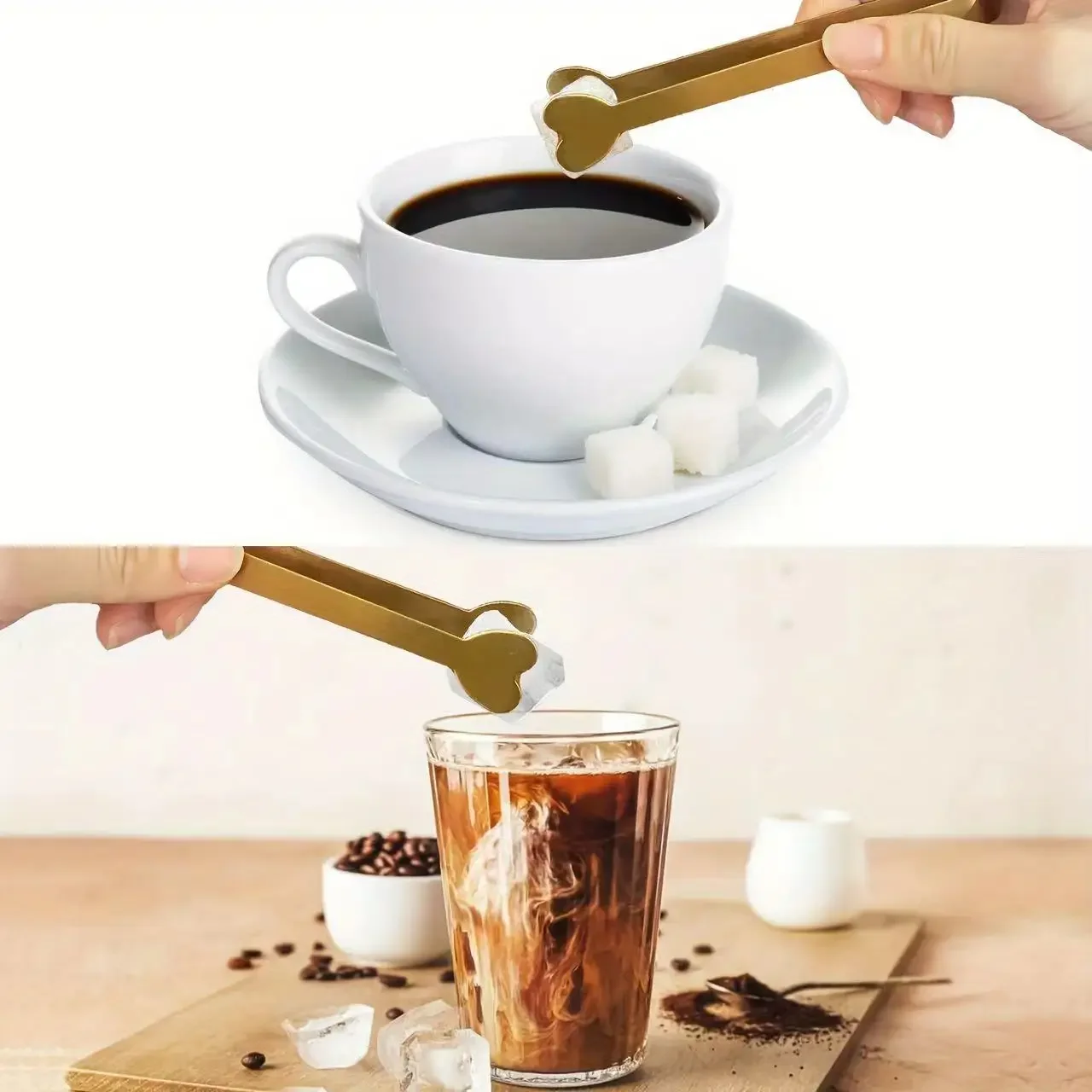 Stainless Steel Ice Tongs Coffee Sugar Cubes Small Clips BBQ Meat Tong BBQ Bread Food Clamp Wedding Birthday Party Kitchen Tools