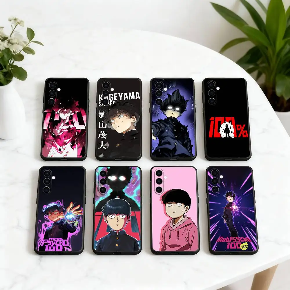 

Mob P-Psycho 100 Shigeo K-Kageyama Phone Case For Samsung Galaxy A73,A72,A71,A70,A53,A52,A51,Soft Silicone Black Cover