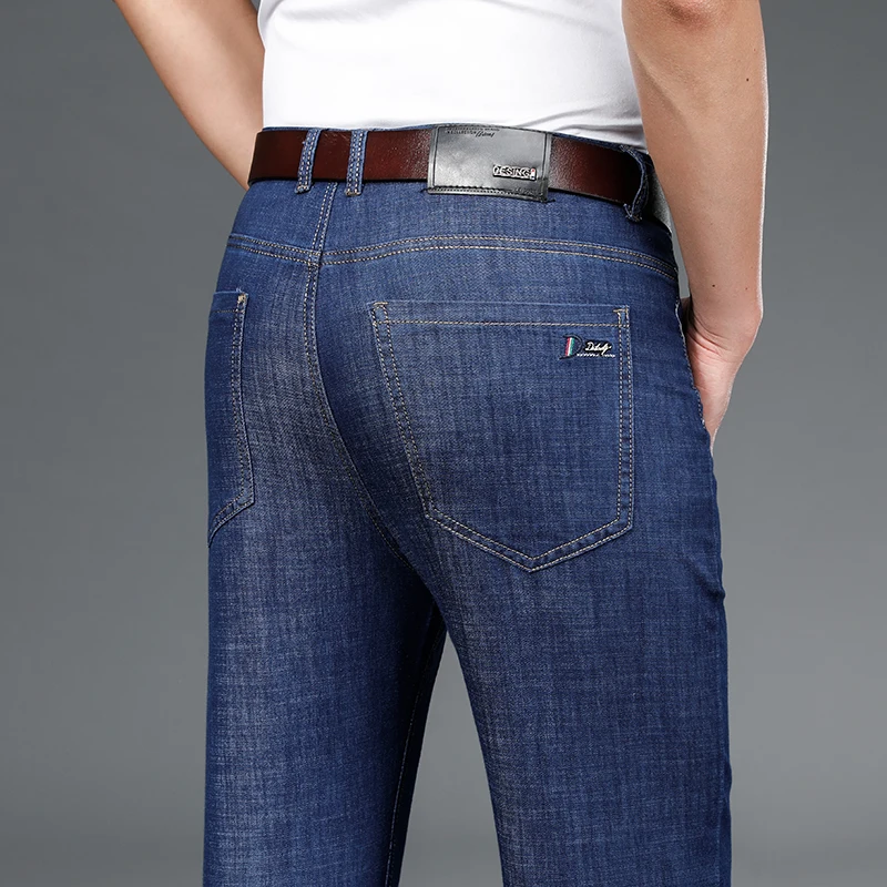 Fashion Loose Button Zipper Spliced Pockets All-match Business Jeans Men's 2024 Spring New Oversized Solid Color Casual Pants