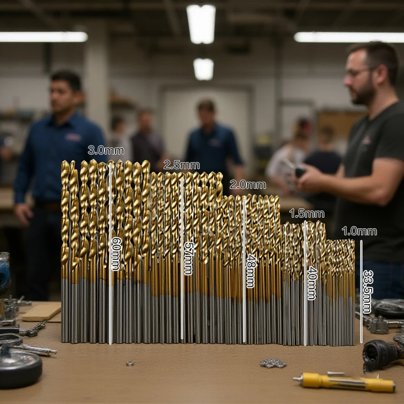 

50/100 шт. Набор спиральных сверл HSS с титановым покрытием, высокоскоростные стальные сверла по металлу для чугуна, дерева, высококачественные электроинструменты