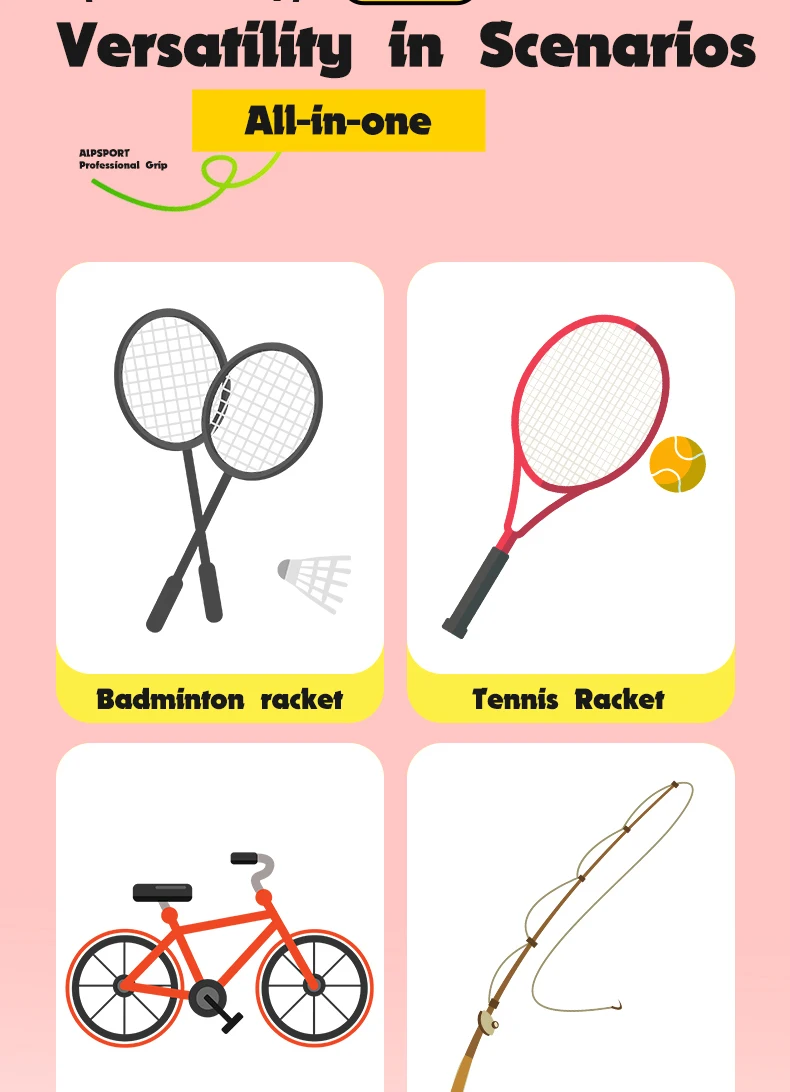 ALP Flower PRO Pickleball Schläger Grip Tape Badmintonschläger Rutschfestes schweißabsorbierendes Klebeband Outdoor Training Angelzubehör – Detail 12