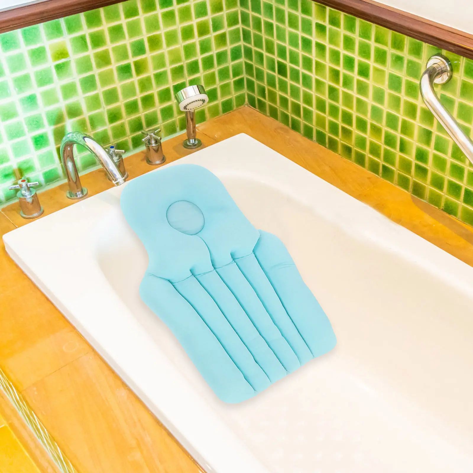 Compact Folding Bathtub for Adults with Comfortable Seat Cushion Backrest Easy Storage Bath Tub Cushion Shower Seat Pad