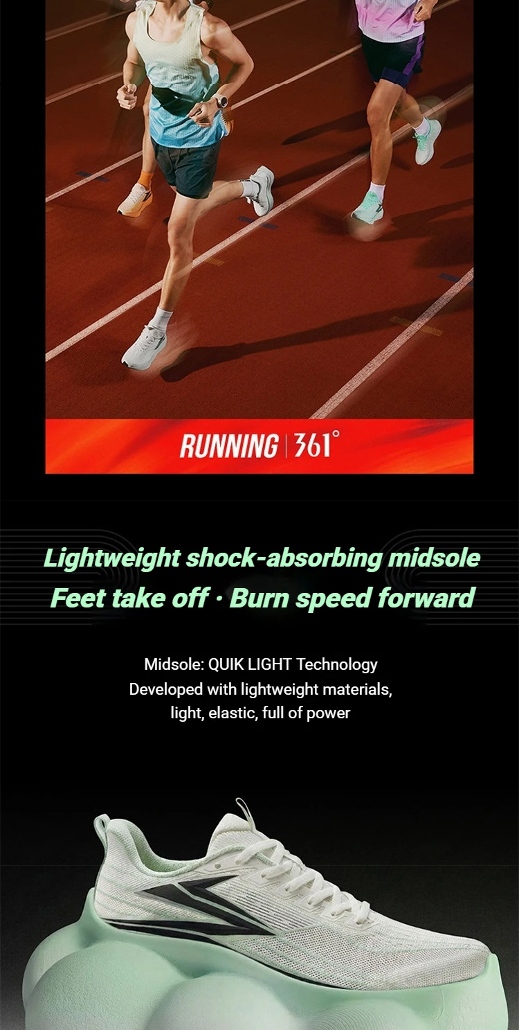 361 Degrees Flame Team 3.0 Herren-Laufschuhe mit Carbonplatte, Testläufer, stabile Rebound-Traktion, männliche Renn-Sneaker 672612233 – Detail 8