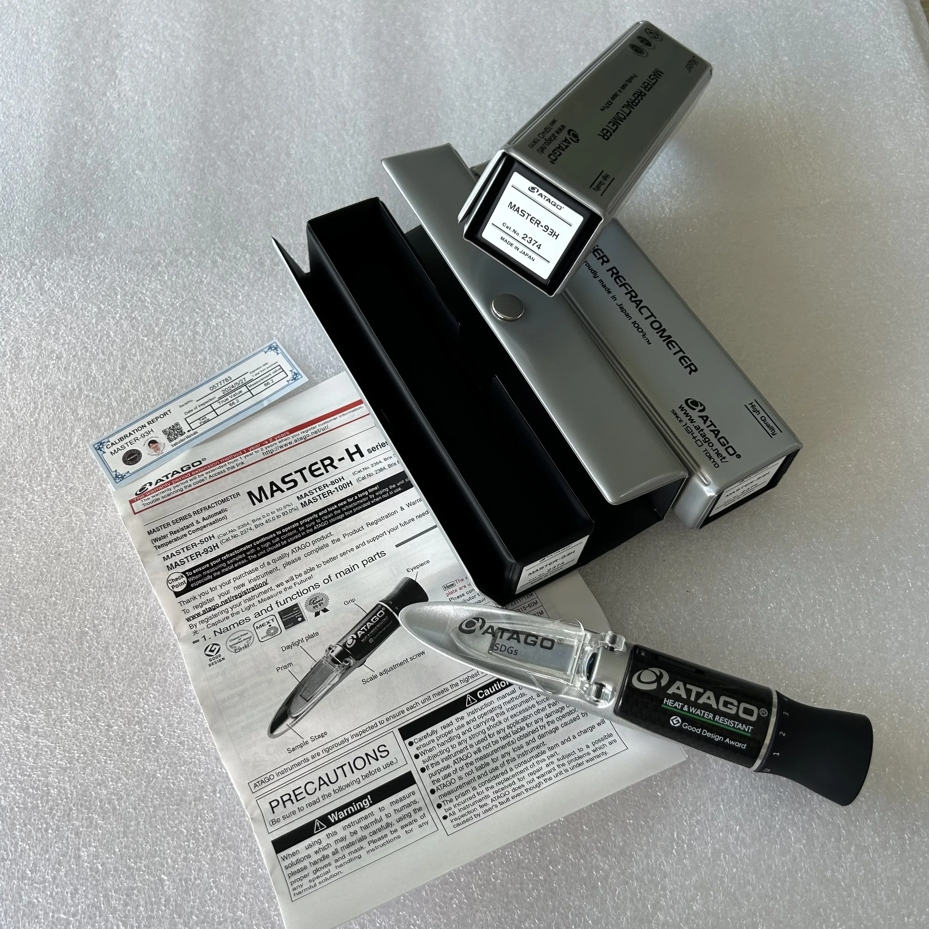 2025 venda quente brix 0.0 a 90.0% tipo bolso refratômetro portátil master-500 para testar frutas bebidas mel