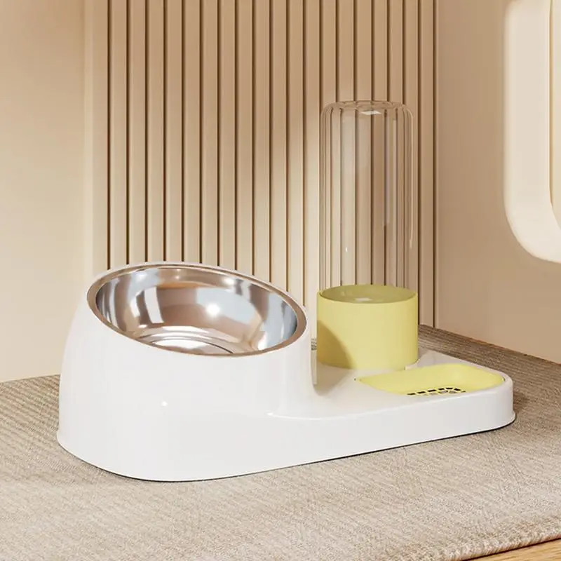

Cat Feeder And Water Dispenser Stainless Steel Pet Dish Snacks Container Non Slip Cat Feeder Dry Food Dispenser For Dogs Puppy