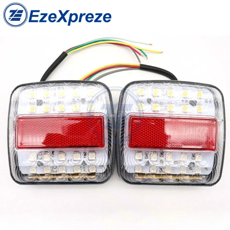 

2pcs 12V 26 LED Waterproof Car Truck LED Rear Tail Light Rear Lamp Trailer Lights Turn Signal Indicator Brake Stop Lamp for ATV