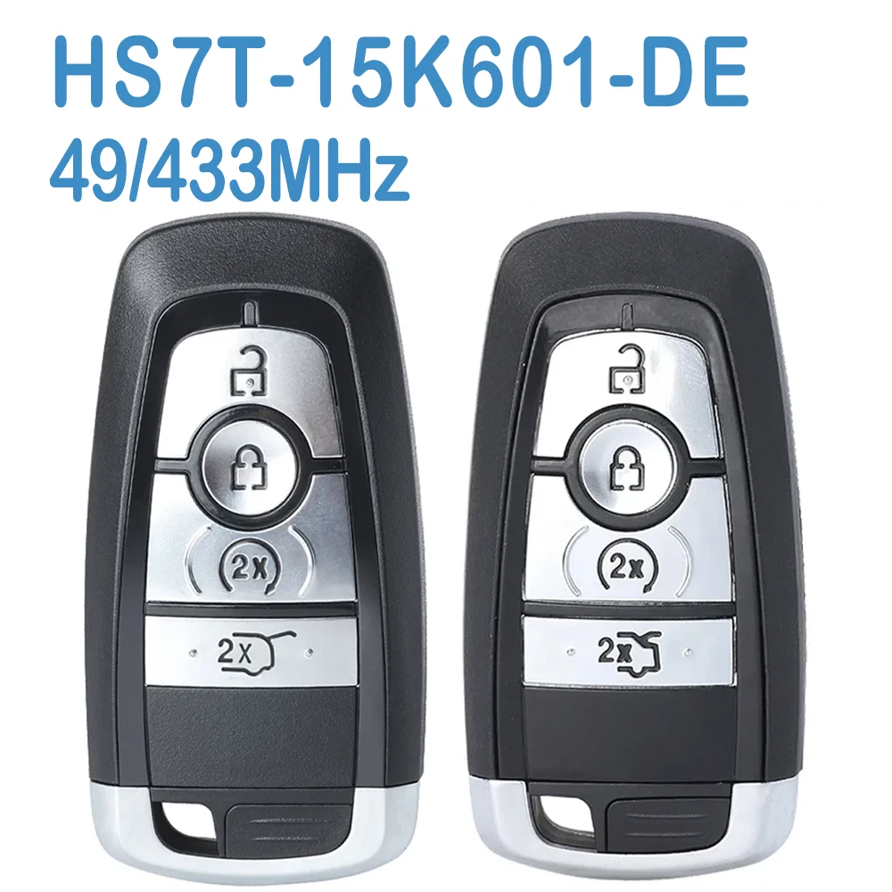 

2 Pcs/lot HS7T-15K601-DE Auto Smart Remote 434.2MHz ID49 Chip 4 Buttons Replace Keyless Go Car Key For Ford Raptor