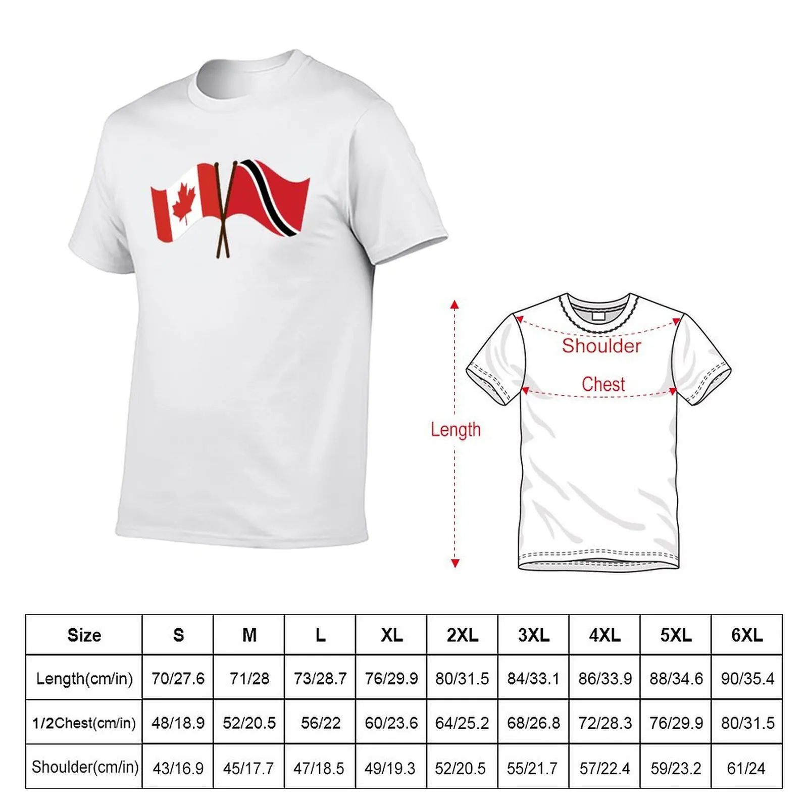 Trinidad and Tobago Canada Unity Flags T-shirt sublime aesthetic clothes cute clothes summer top t shirts for men graphic