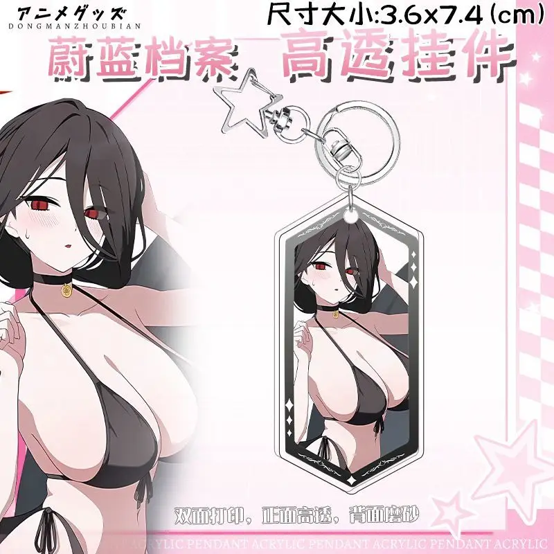 Anime Game Blue Archief De Animatie Sleutelhanger Sunaookami Shiroko Acryl Leuke Sleutelhanger Tas Auto Accesorios Vriend Gift Cosplay