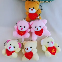 Plush Toy Teddy Bear Doll Love Heart Accessories Bag Pendant Stuffed Valentine Wedding Souvenir Gifts 8#