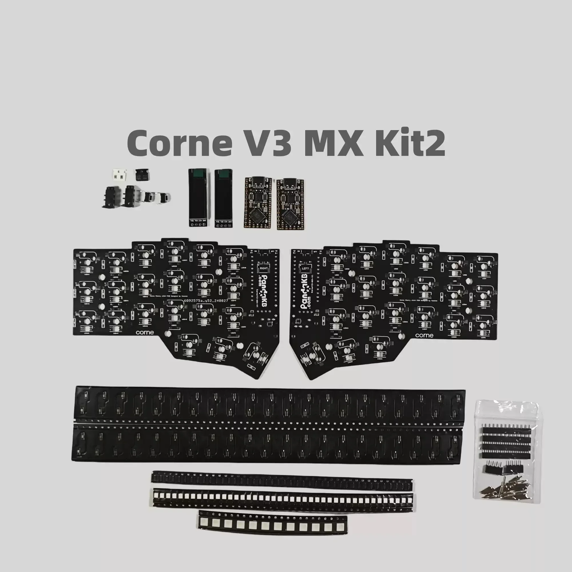 Corne V3 Mx Choc Crkbd clavier fendu carte de positionnement Pcb Corne Cherry V3.0.1 clavier Pc accessoires personnalisés pour Kit divisé Via
