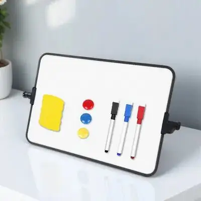 1 set 1 Set Portable Whiteboard With Stand Dry Erase Board For Desk Office School Use Writing Drawing Message Display Board