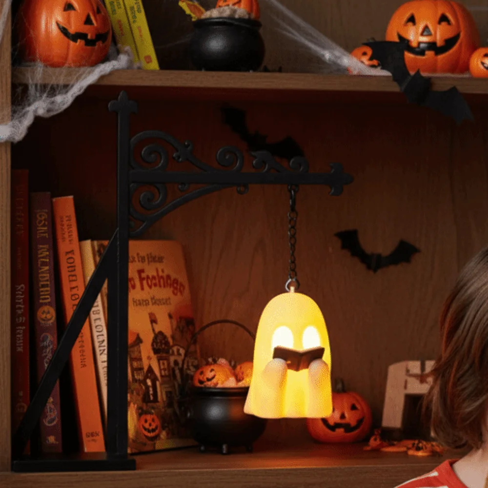 LED Light Bookshelf Insert Light Vintage Style Multi Styles Halloween Ghost Lamp Lightweight Compact Size