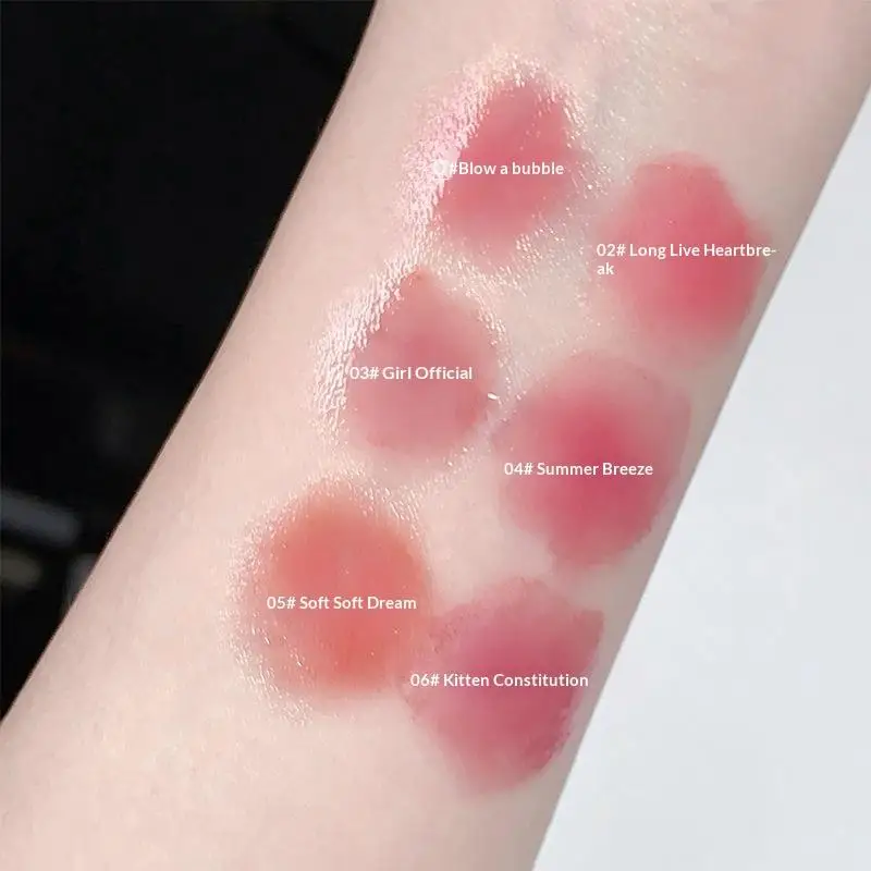 1pc Gege Bear Tinta per labbra lucidalabbra a lunga durata - Nessuna trasferimento, idratante per un aspetto naturale e da indossare tutto il giorno