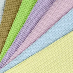 Soft Waffle Weave Cotton Fabric Pure Color By Half Yard DIY Quilting Cloth Sewing For Baby Sleepwear And Bathrobes Skin Friendly