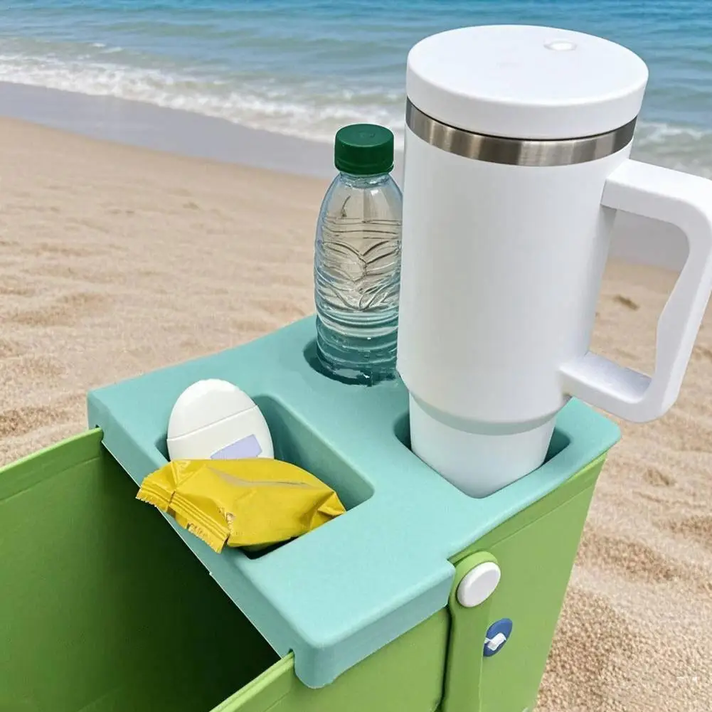 

Cup Phone Holder Tray Organizer Snack Container Tray With Cup Holder Waterproof Multifunctional Storage Box Easy For On-the-go