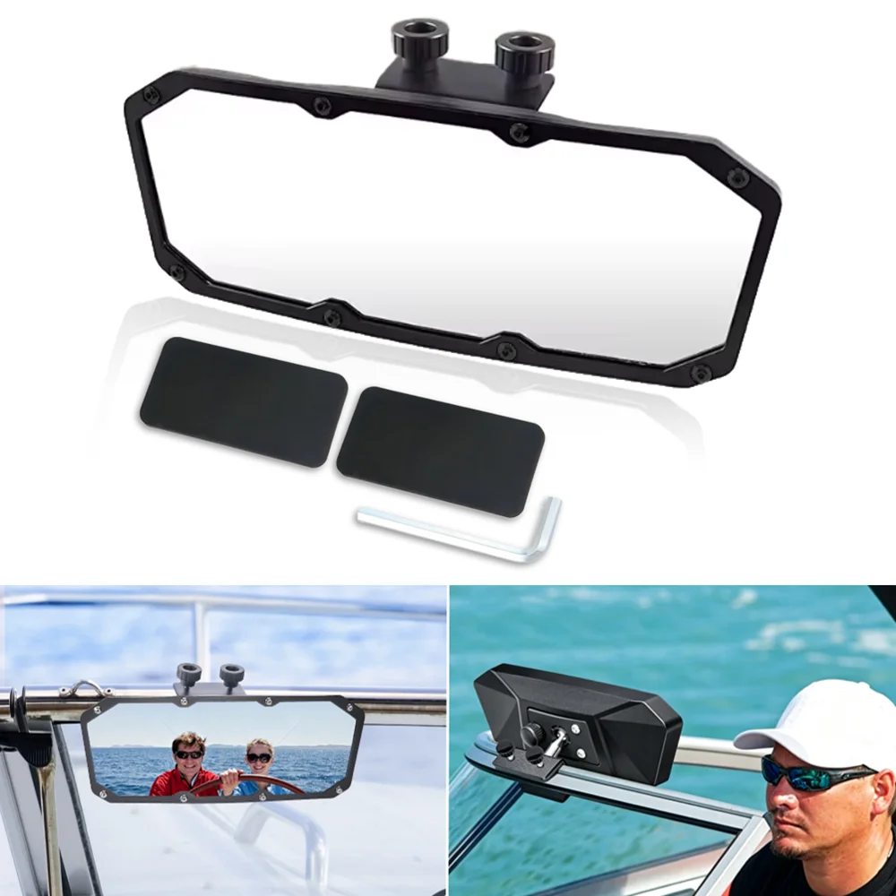 Boat Rear View Mirror Marine Accessories For Jet Ski Yacht PWC Wide Angle Adjustable Rearview Mirror Waterproof Safety Gear