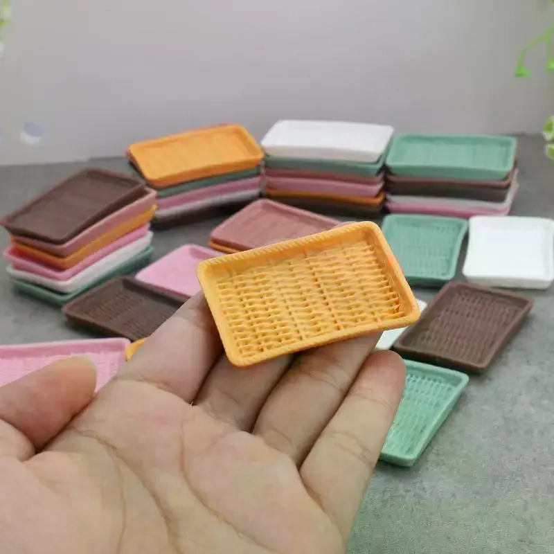 10 szt. Miniaturowe naczynia kuchenne do domku dla lalek, talerze, talerzyki deserowe, talerze na chleb, model, ozdoby, zabawki, akcesoria do domku dla lalek