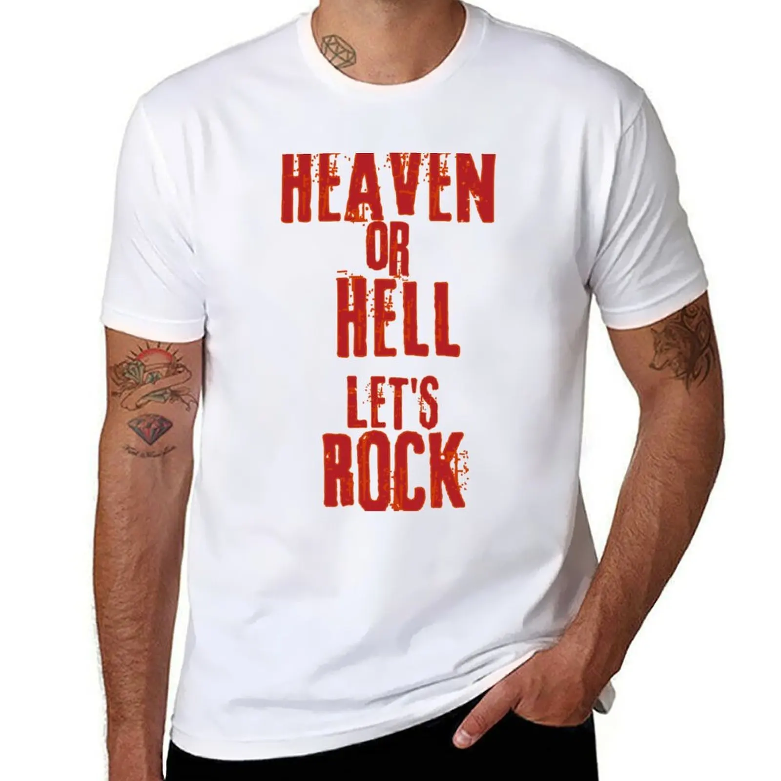 

Heaven or Hell Let's Rock T-Shirt anime t shirts for man t shirts for man graphic tees T-Shirt