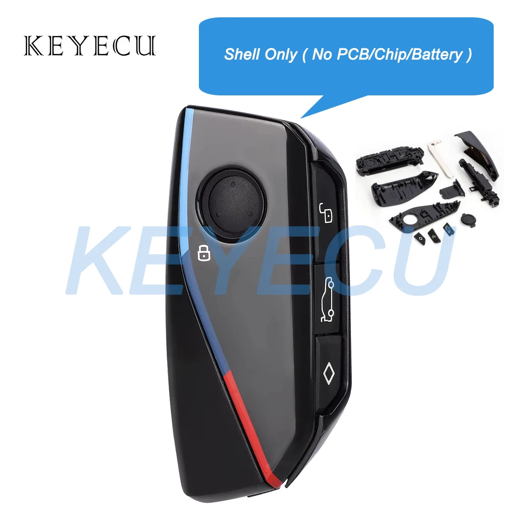 Keyecu Smart klucz zdalny obudowa z brelokiem zamiennik dla BMW Ix XM X1 I7 X7 7 serii 2023 2024