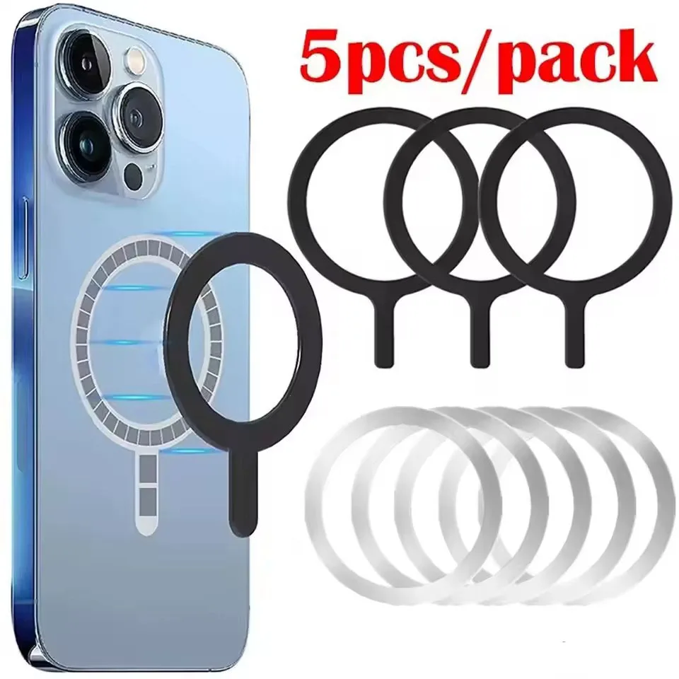 

Universal Magnetic Metal Plate Ring For Samsung iPhone Magsafe Wireless Charger Car Phone Holder Sticker Round Magnet Patch