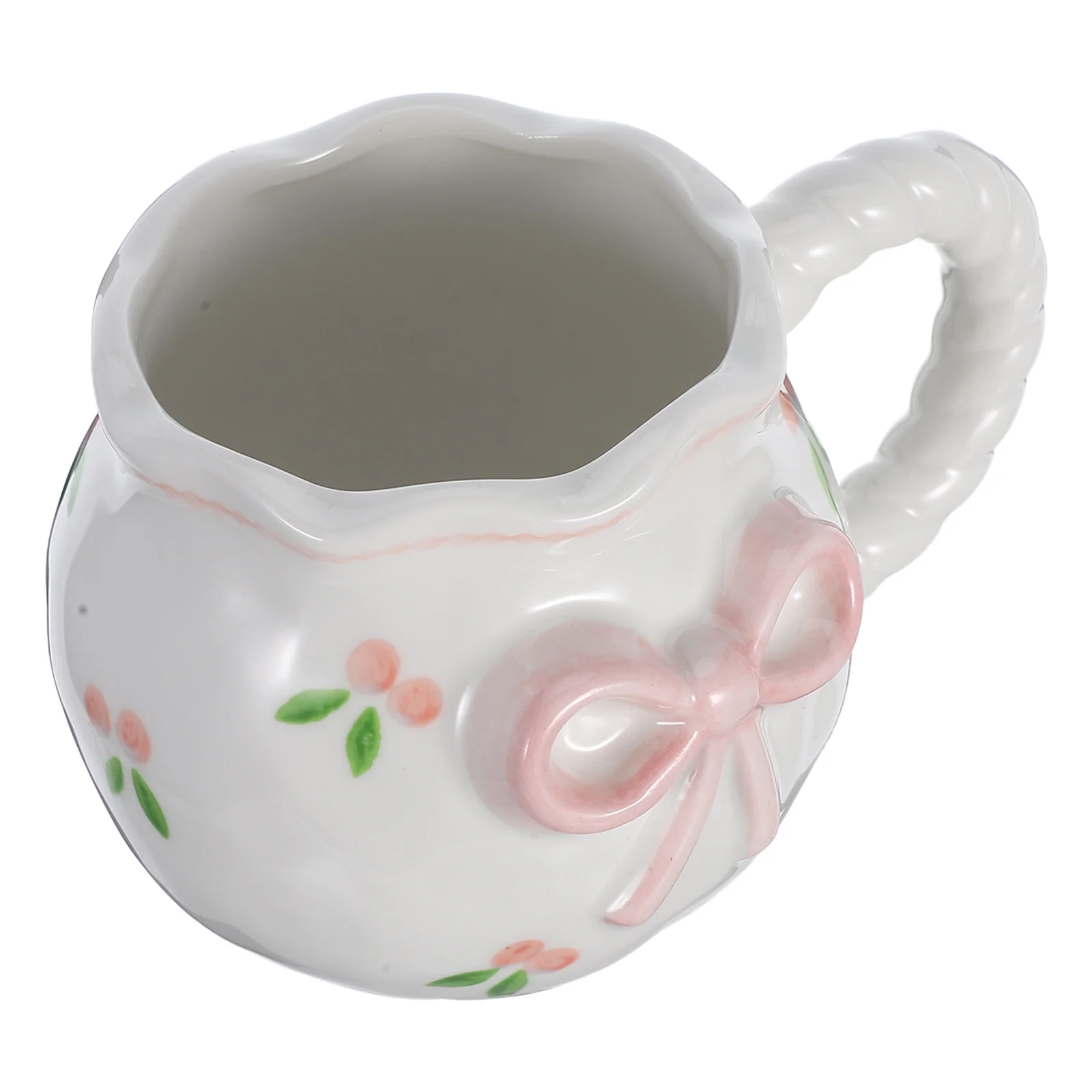 

Espresso Cups Cartoon Ceramic Water Brush Mug Bow Coffee Creative Animal Pink Shaped Mugs