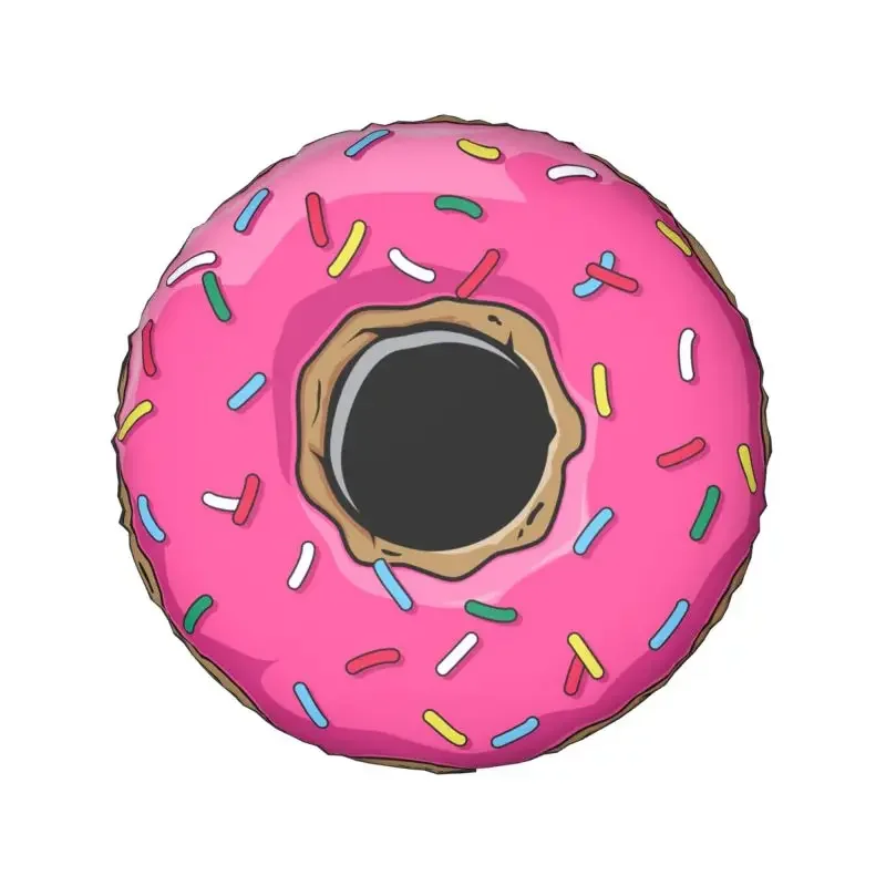 Custom Cartoon Donut Spare Tire Cover for Jeep Grand Cherokee Doughnut 4WD 4x4 SUV Car Wheel Protector 14