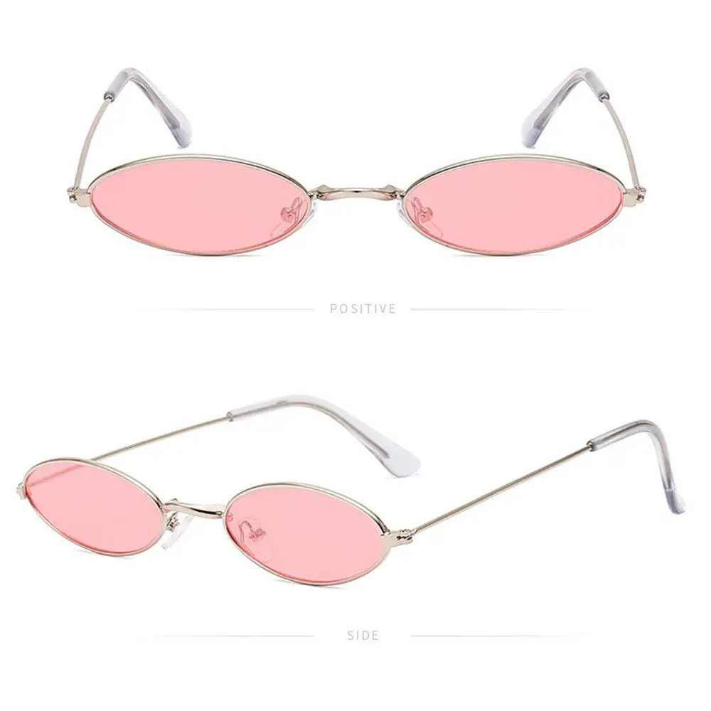 Retro Kleine Ovale Sonnenbrille Vintage Shades Sonnenbrille für Damen 2023 für Herren und Damen Brillen 90er Street Style Sonnenbrillen – Detail 7