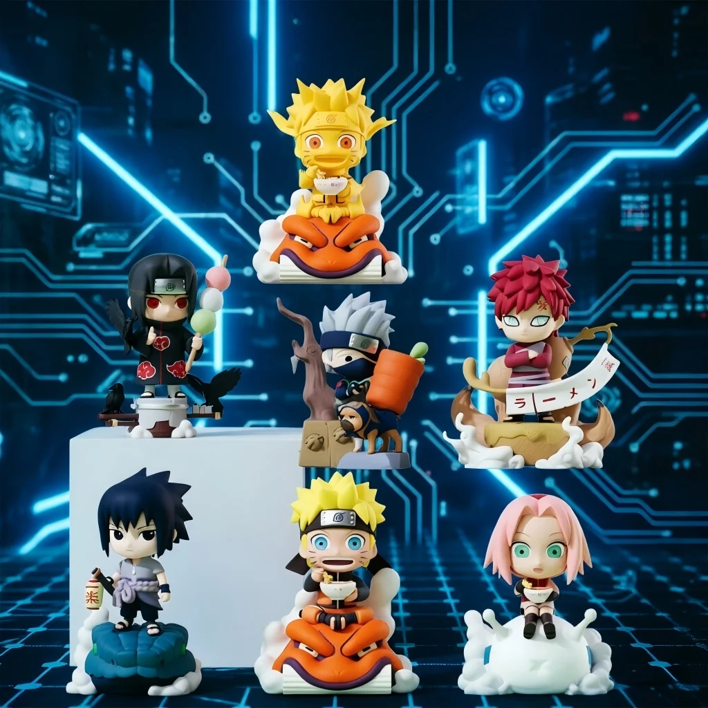 

Genuine Naruto Ichiran Ramen Uzumaki Sakura Blind Box Anime Action Figures Multi-functional Model PVC Ornament Toy Boy Girl Gift
