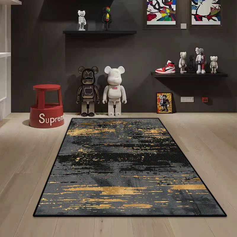 

Modern Abstract Non-slip Decoration Home Carpet Living Room Soft Foldable Large Room Rugs Lint-free Easy Clean Entrance Door Mat