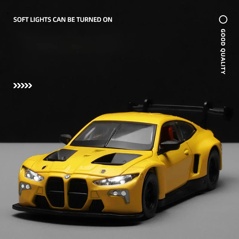 1:32 BMW M4 GT3 Supercar Alloy Car Diecasts & Toy Vehicles Car Model Sound and light Car Toys For Kids Gifts