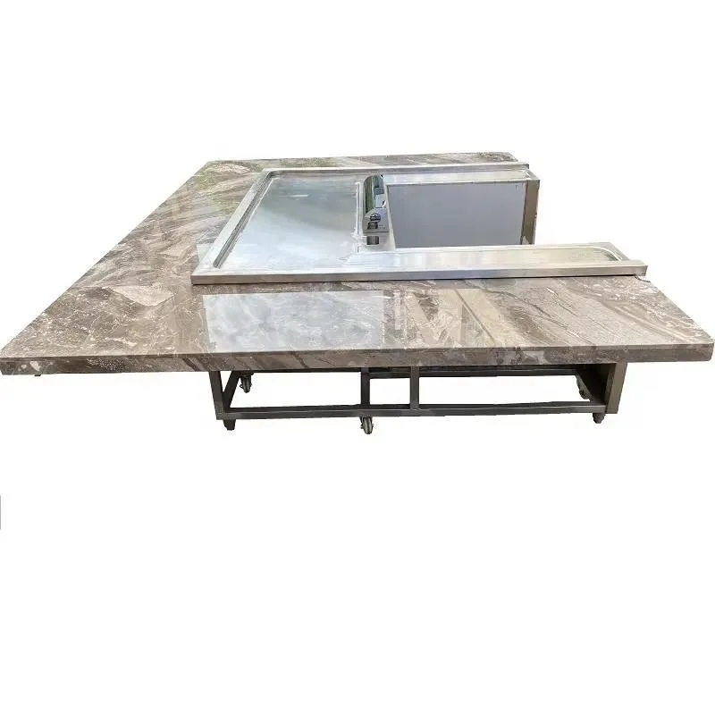 U Shaped 10 Seat Iron Plate Grill Table Gas Stainless Steel BBQ Grill Outdoor Commercial Barbecue Cooking Station