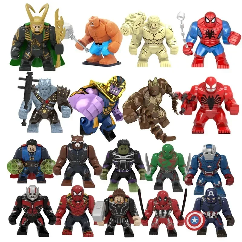 

Marvel Superhero Mini Building Block Toy Action Figure Thanos Iron Man Spider Man Assembles Building Blocks for Children's Gifts