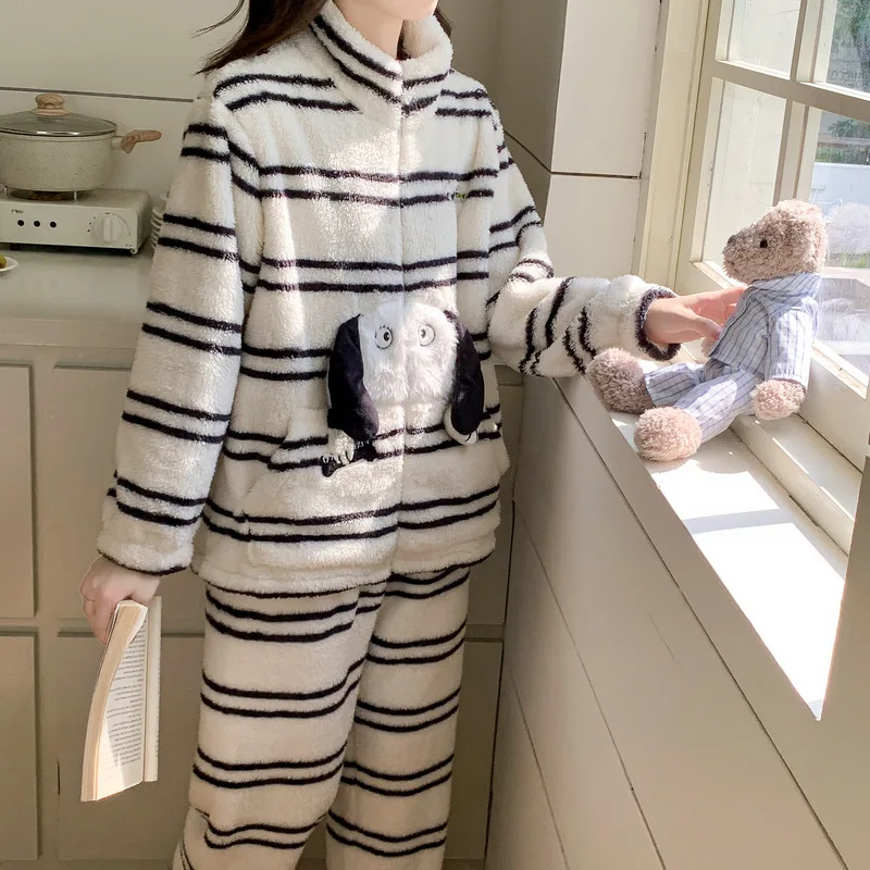 

Women's Clothing Pajamas Winter Thicken Keep Warm Suit Exquisite Fashion At Home Outdoors Sleep Comfortable Ventilate Kawaii