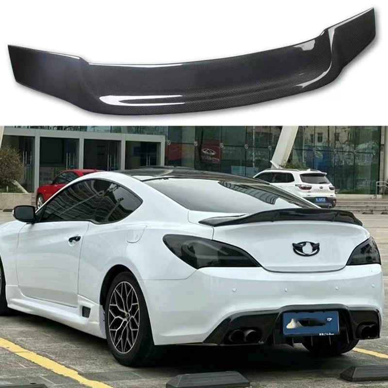 

Brilhante De Fibra De Carbono Asa Traseira R Estilo Spoiler, FRP Acessórios para Hyundai Genesis Coupe, 2009, 10, 11, 12 Anos