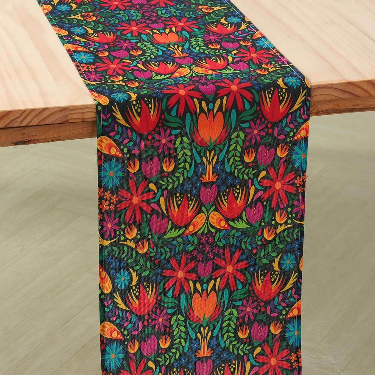 المكسيكي يوم الموتى الكتان الجدول العدائين المكسيك ديا دي لوس مورتوس السكر الجمجمة الجدول عداء للمنزل حفلة طاولة طعام ديكور