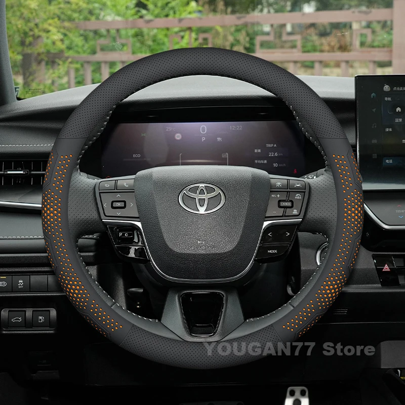

Leather Car Steering Wheel Cover For Toyota Camry 2012-2025 Ultra Thin Breathable Auto Steering Wheel Toyota Camry Accessories