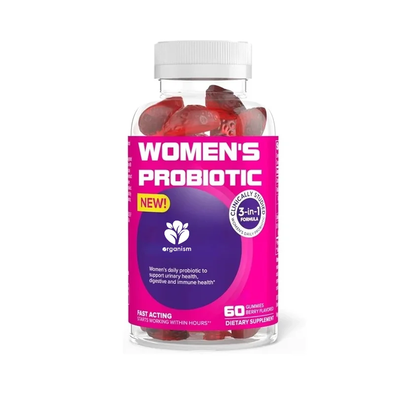 

Women's probiotic gummies, triple action prebiotics+probiotics+cranberries for digestion and immune support, gluten free