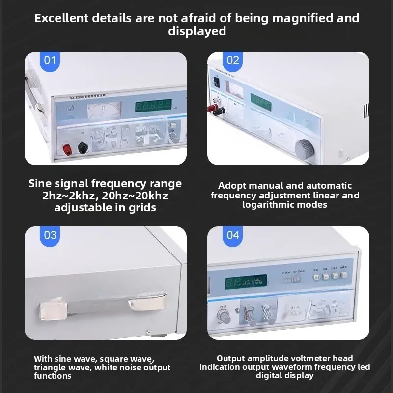 Signal generator, exciter, low-frequency swept sine signal, acoustic vibration signal source, test amplifier