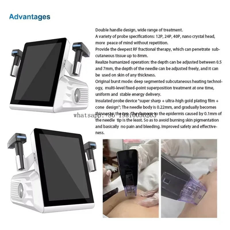 

Portable Fractional Micro Double Handles Tightening Stretch Marks Removal Machine For Spa Use