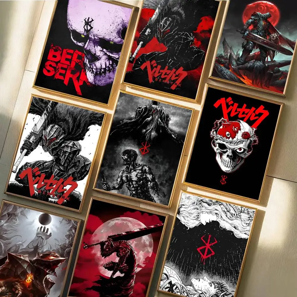 Japanese Anime Hot Blood Berserk Poster Art With Prints Home Bedroom Living Room Decoration Gift
