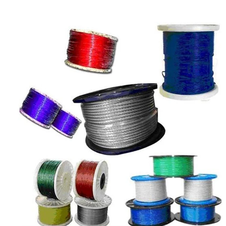 

Gym Lifting Nylon Vinyl Coated Cable 8x19w+IWRC AISI 316 Stainless Steel Wire Rope Manufacturing