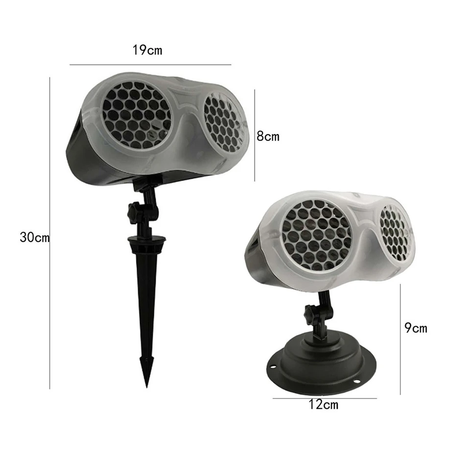 Dual-Head Outdoor Snowflake Projector Light IP65 Waterproof Christmas stage Light for Yard and House Indoor Outside Decorations