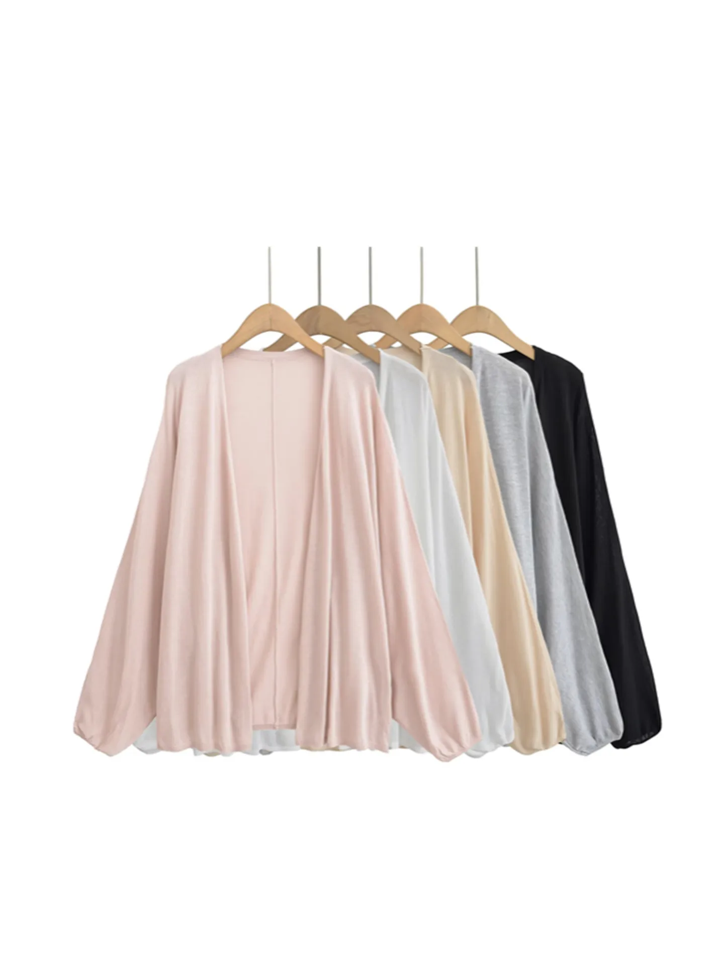 스트리트 슬레 루즈 롱 스웨이드 니트 자외선 차단 의류 통풍감 좋은 마르니레이지 슬레 가벼운 홀로우 아웃 스웨이드 탑스