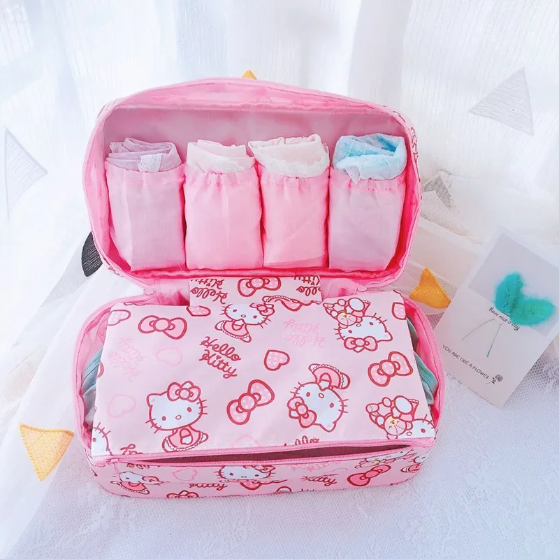 Sanrio My Melody Travel Storage Bag hello kitty  Storage Bag Panties Underwear Storage Bag Girl Boy Handbag cosmetic bag