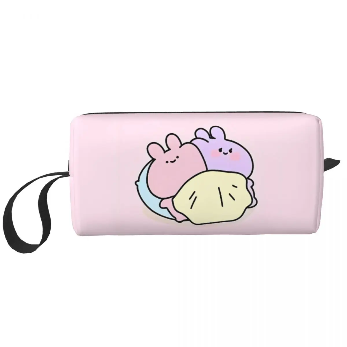 Asamimichaan Asleep Cartoon Makeup Bags Cute Asamimi Large Capacity Cosmetic Bag Trend Travel Pouch for Purse Storage