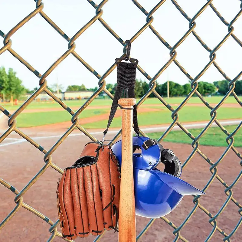 Baseball Bag Hook For Fence Multipurpose Baseball Mitt Hanger Baseball Bat Holder Lightweight Baseball Bag Hook Baseball Gear