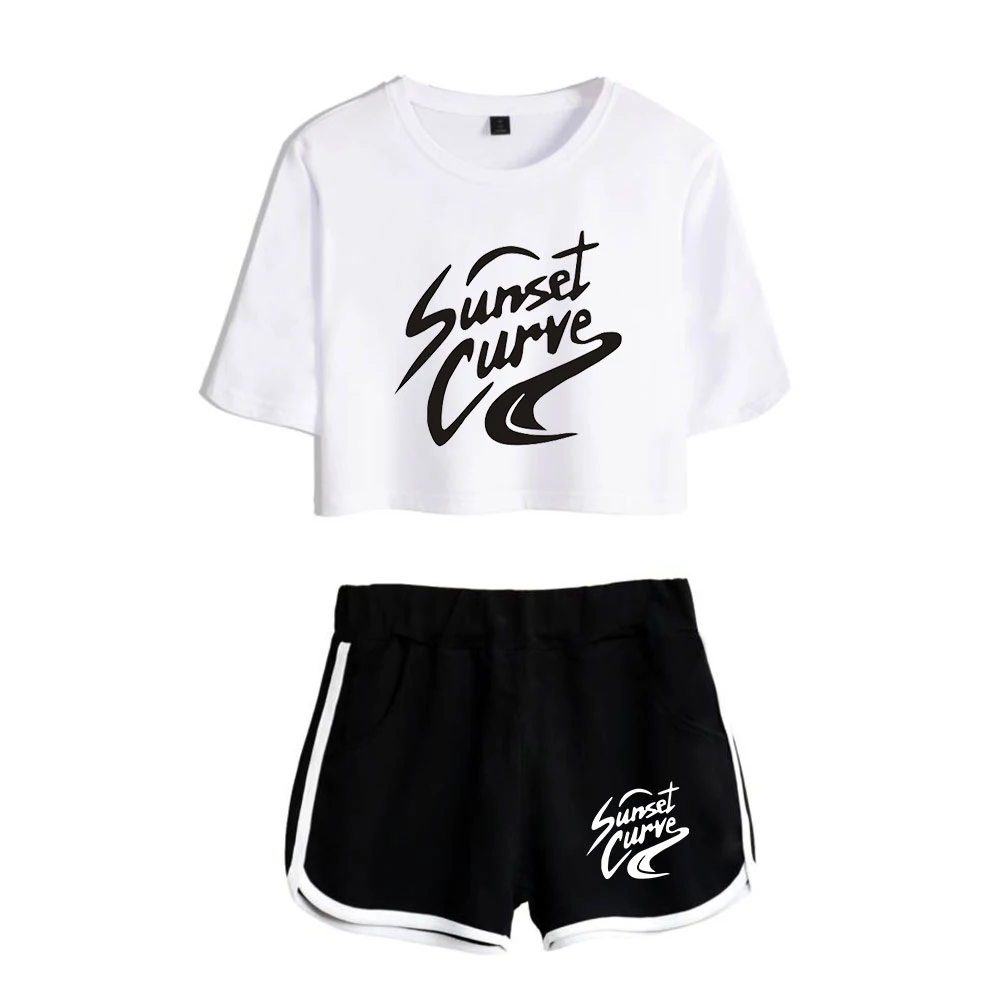 

Fashion Creative Julie & the Phantoms Print Two Piece Set Women Sexy Shorts+lovely T-shirt Cute Dew navel Sport Girl suits